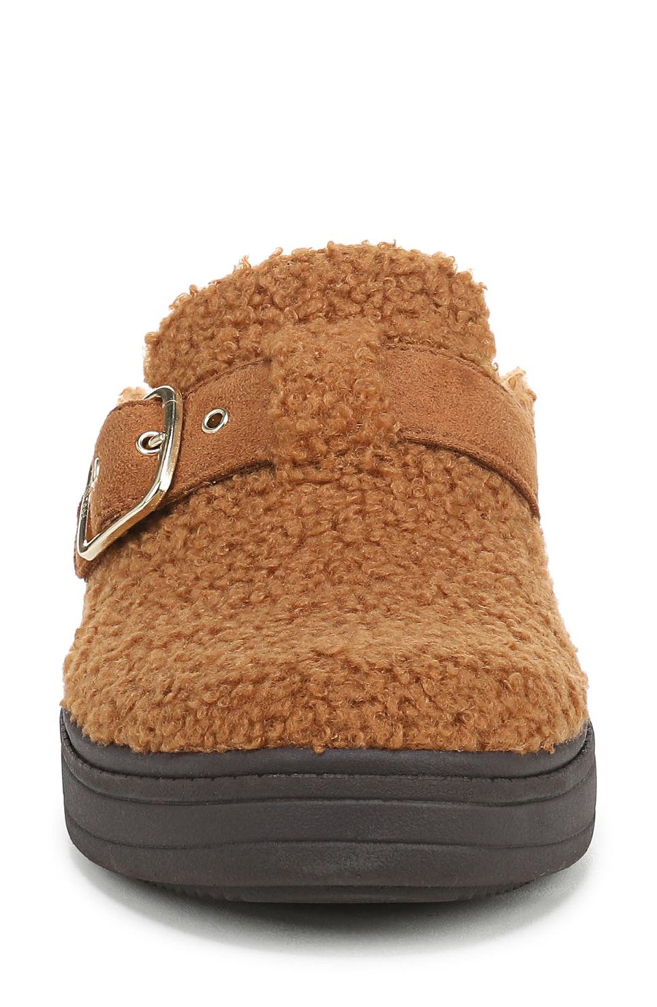 Vibe Cozy Faux Shearling Mule, Alternate, color, DARK HONEY BROWN