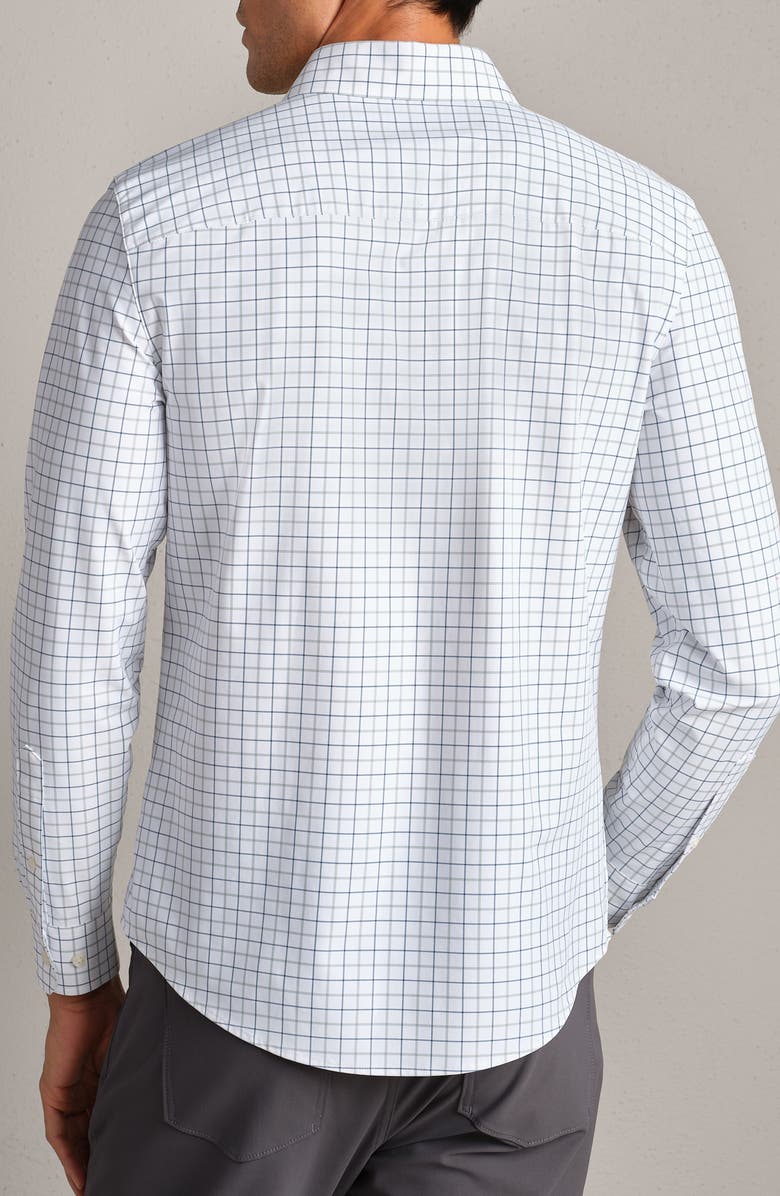 Rhone State of Mind Slim Fit Button-Up Shirt, Alternate, color, Pacific Green Mini Windowpane