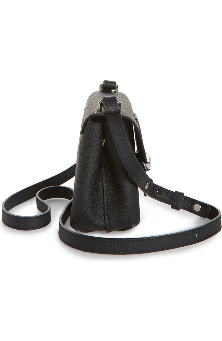 Longchamp Small Roseau Leather Crossbody Bag, Alternate, color, Black
