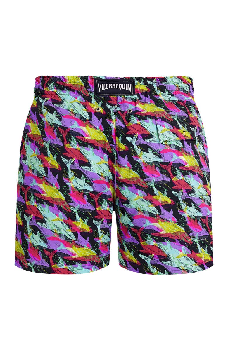 Vilebrequin Men Stretch Short Swim Shorts Whales Offset, Alternate, color, Navy