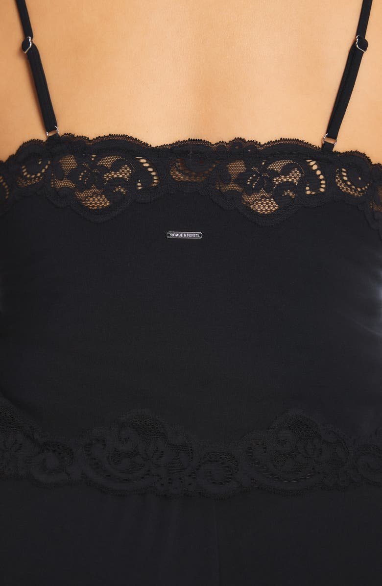 SAVAGE X FENTY Swirly Girly Pajama Camisole, Alternate, color, Black Caviar