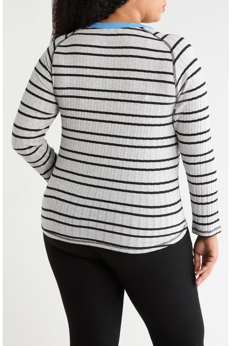 Ringer Rib Top, Alternate, color, HEATHER GREY/ PACIFIC BLUE