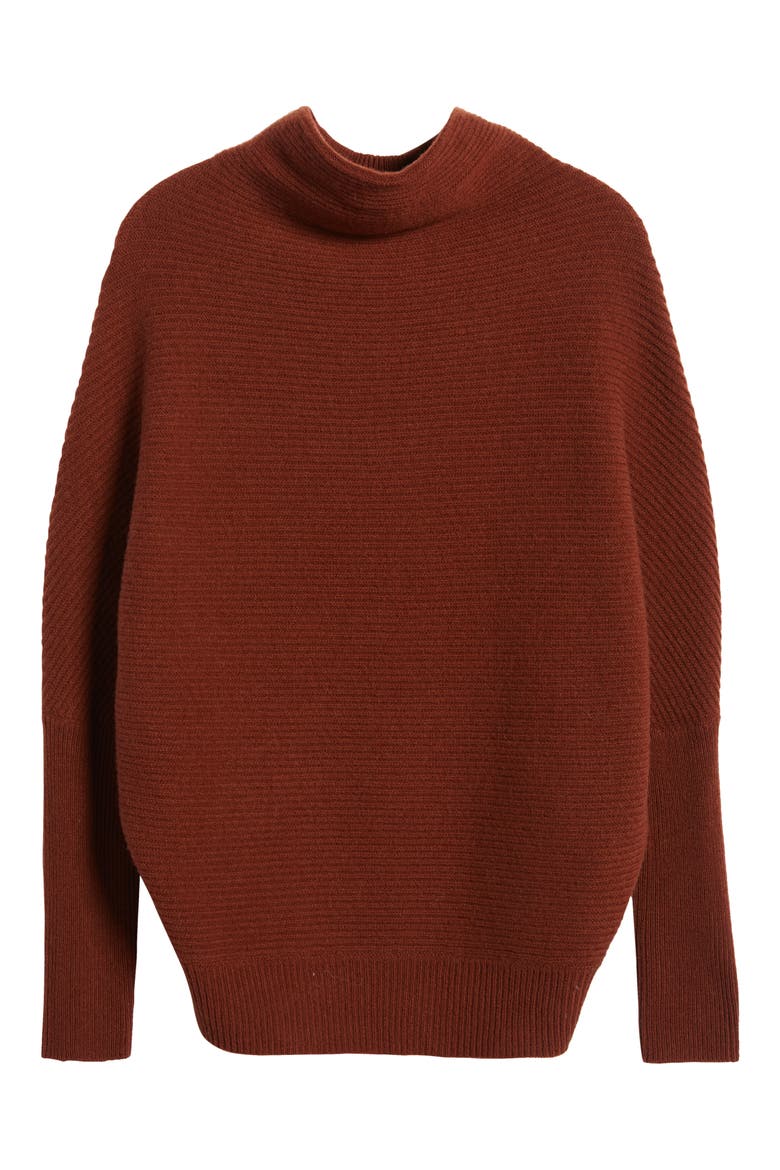 Ridley Funnel Neck Wool Sweater, Alternate, color, SMOKE PINK