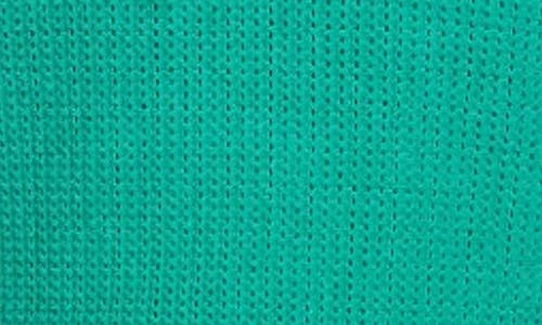 Apny Open Stitch Quarter Zip Sweater In Emerald