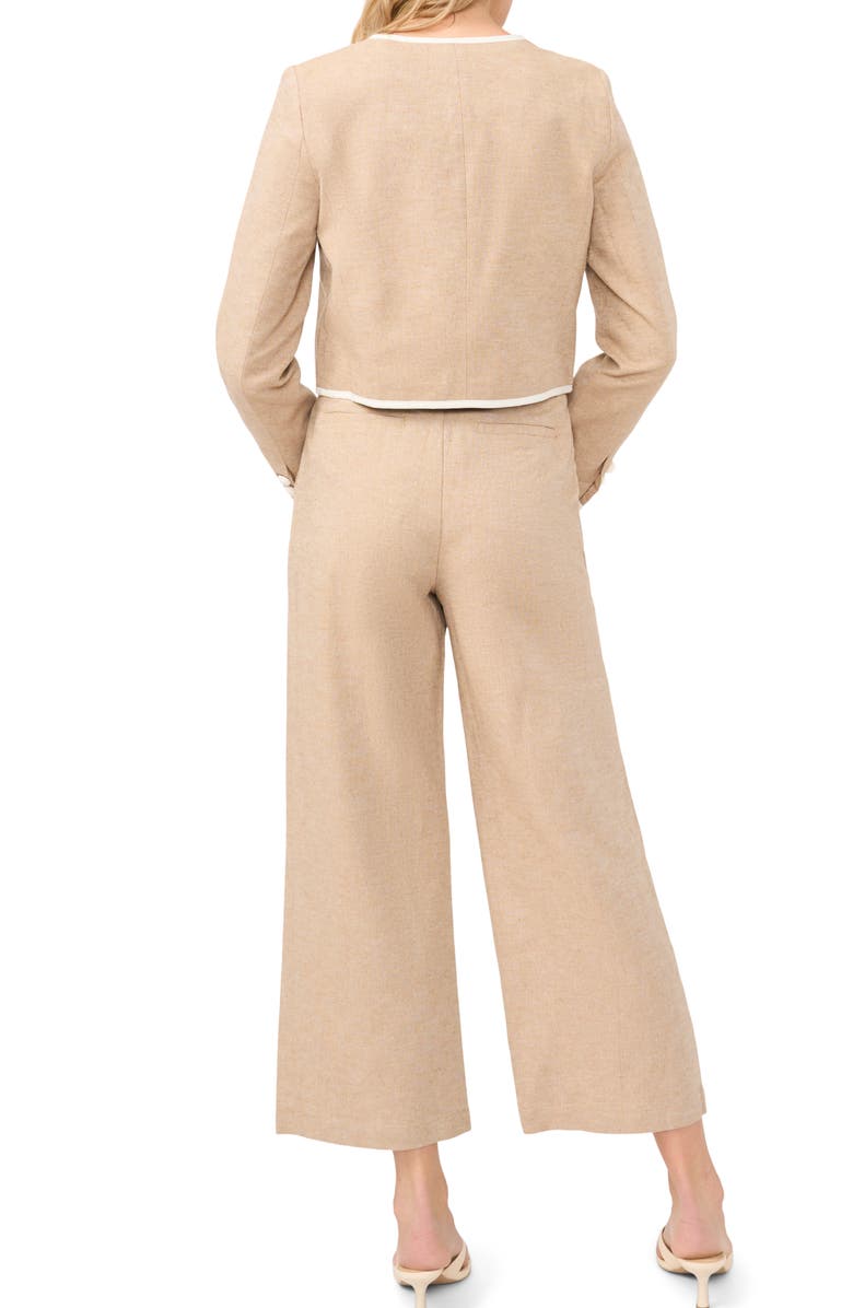 CeCe Contrast Trim Jacket, Alternate, color, Toffee