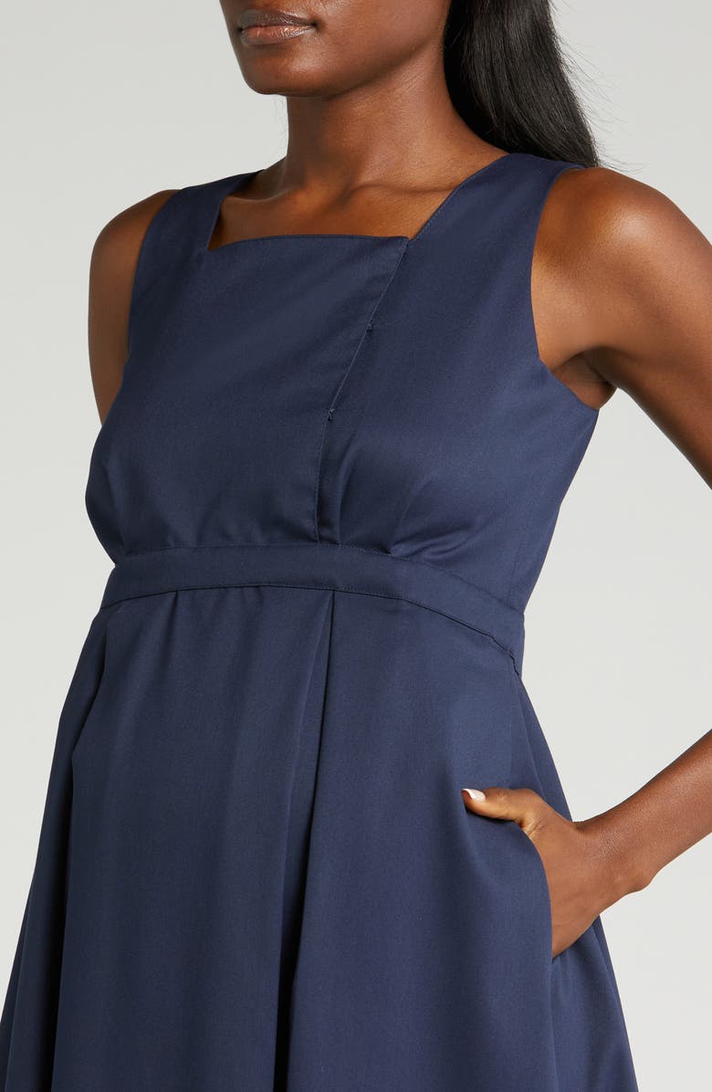 Marion Into the Blue Sleeveless Maternity/Nursing Dress, Alternate, color, 