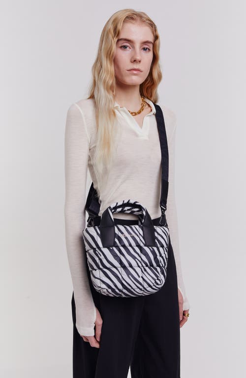 Veecollective Mini Porter Zebra Stripe Tote In Zebra