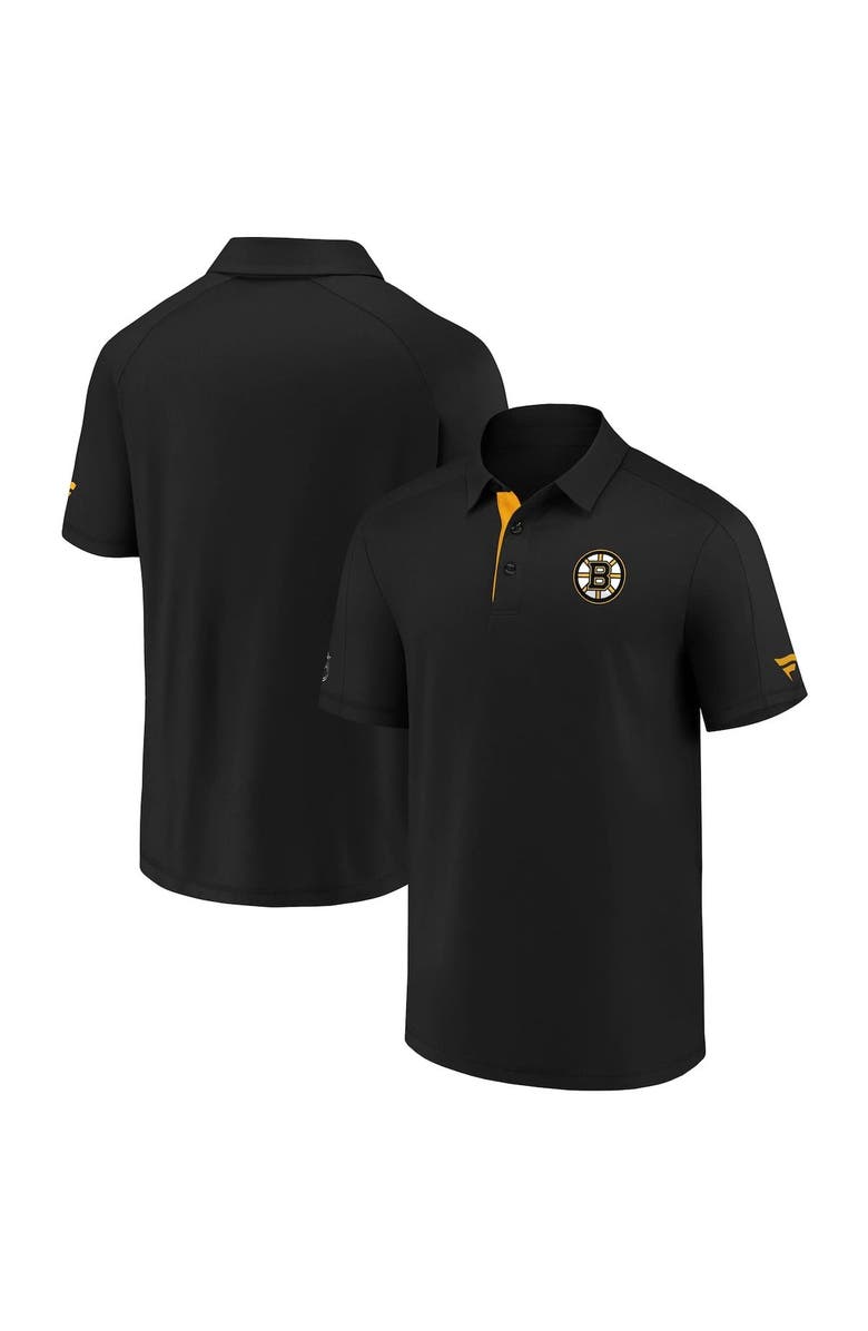 FANATICS Men's Fanatics Branded Black Boston Bruins Authentic Pro Locker Room Polo, Main, color,