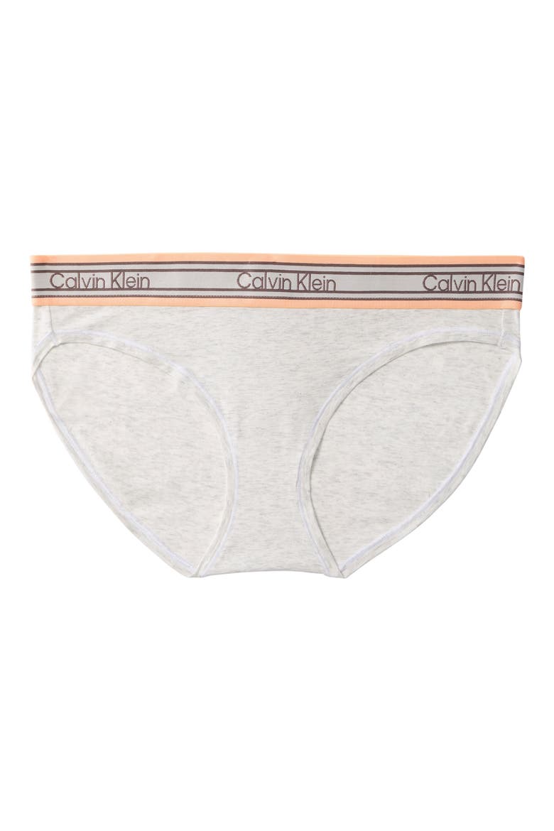 Icon Cotton Blend Bikini, Alternate, color, SNOW HEATHER