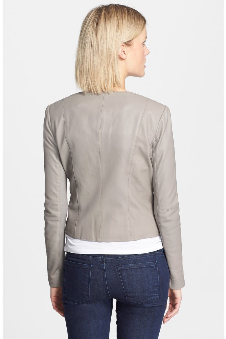'Dali' Leather Jacket, Alternate, color, SMOKE