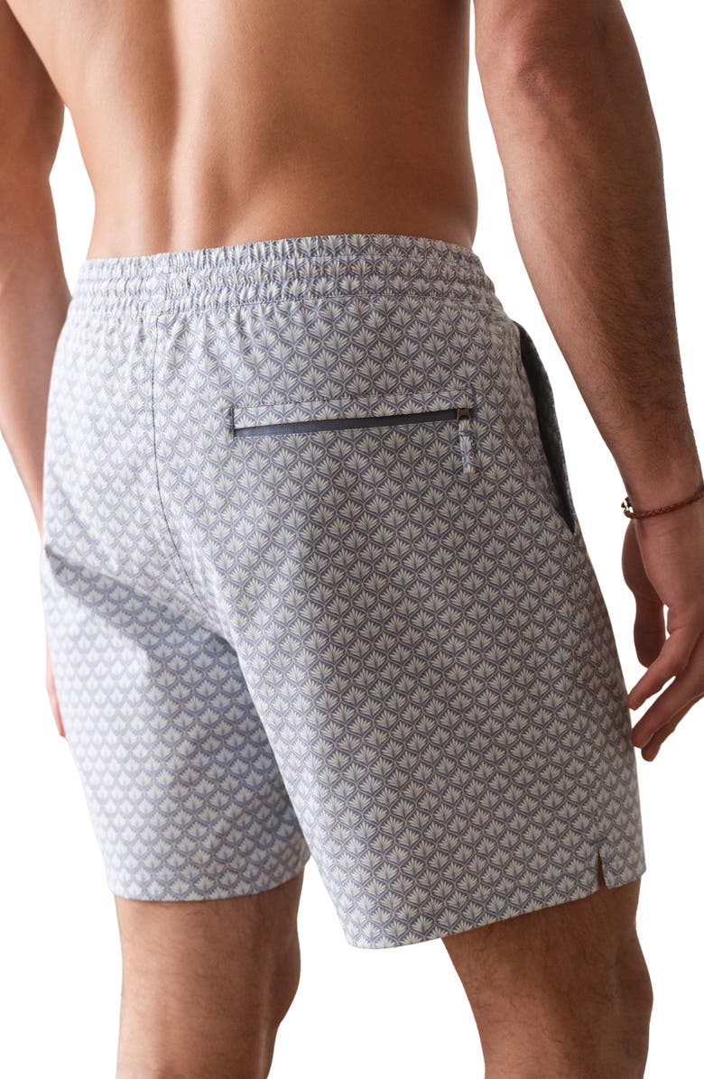 Marine Layer 6-Inch Lined Sport & Swim Shorts, Alternate, color, Light Blue Agave Print