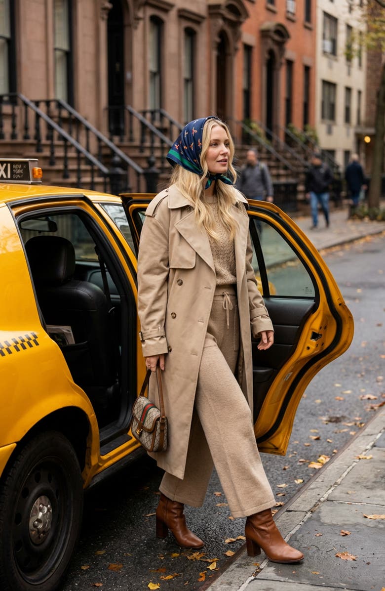 Jessie Zhao New York Freedom Wings Double Sided Silk Scarf, Alternate, color, Blue