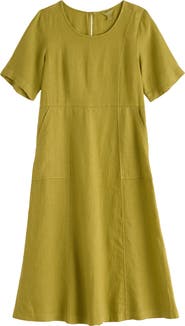Seasalt Cornwall Grass Wave Linen Midi Dress