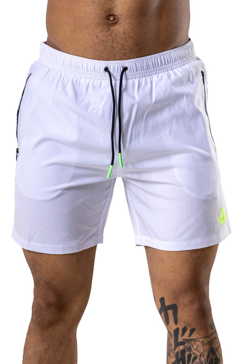 Swim Lion Brilliant White Swim Trunks, Main, color, WHITE