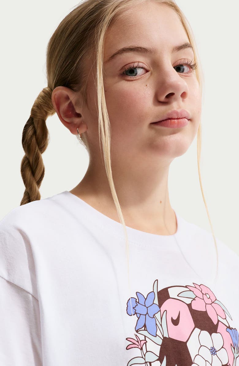 Nike Kids' Sportswear Essential Soccer Boxy Graphic T-Shirt, Alternate, color, 