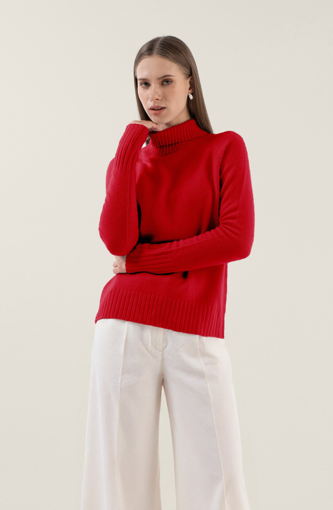 Emma Cashmere Relaxed Turtleneck Sweater