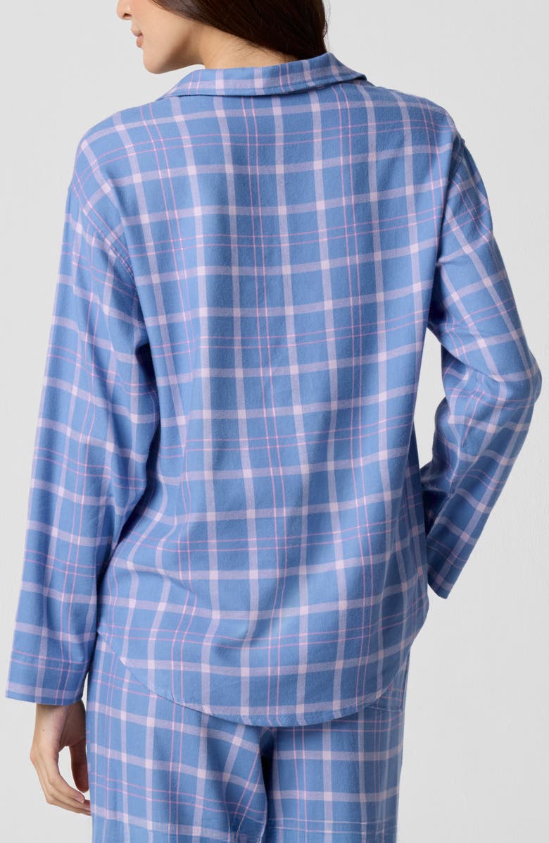 Florence by Mills Cozy Flannel Sleep Shirt, Alternate, color, Vintage Blue Plaid