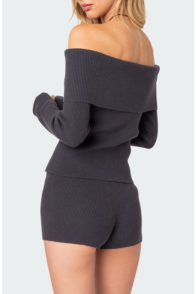 Miriam Off the Shoulder Top, Alternate, color, DARK-GRAY