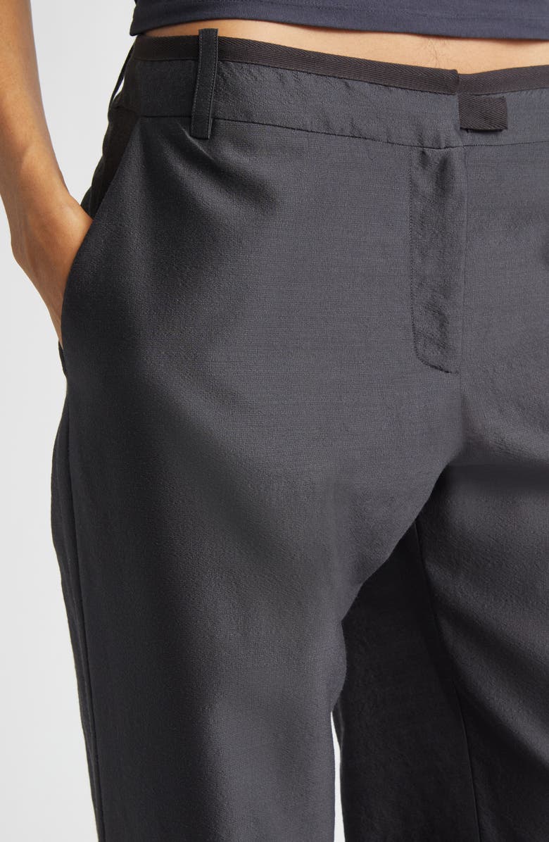 Paloma Wool Vira Wool & Silk Flare Leg Pants, Alternate, color, Black