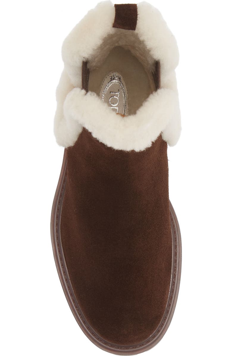 Tod's Gomma Genuine Shearling Lined Chelsea Boot, Alternate, color,
