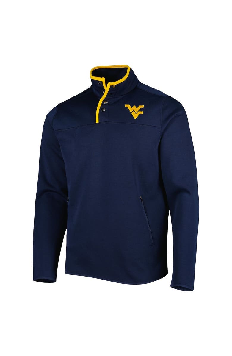 COLOSSEUM Men's Colosseum Navy West Virginia Mountaineers Rebound Quarter-Snap Jacket, Alternate, color,