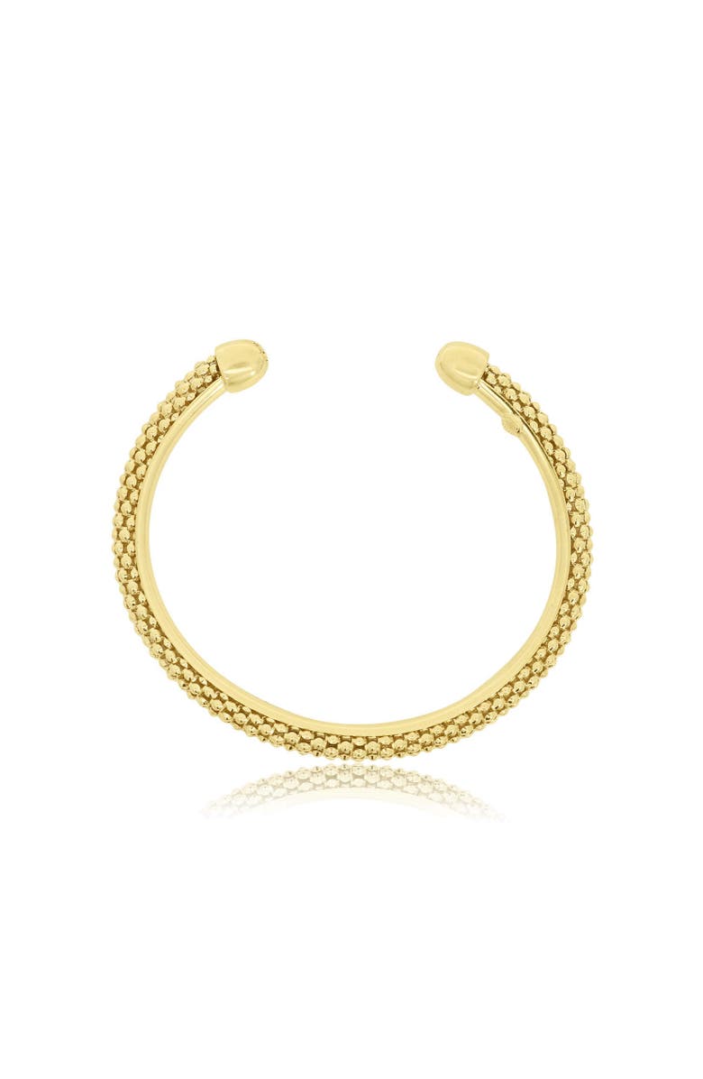 The Lovery Fine Jewelry Woven Cuff Bangle, Alternate, color, Gold-Plated Sterling Silver