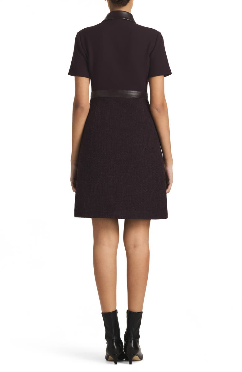 St. John Collection Mixed Media Shirtdress, Alternate, color, 