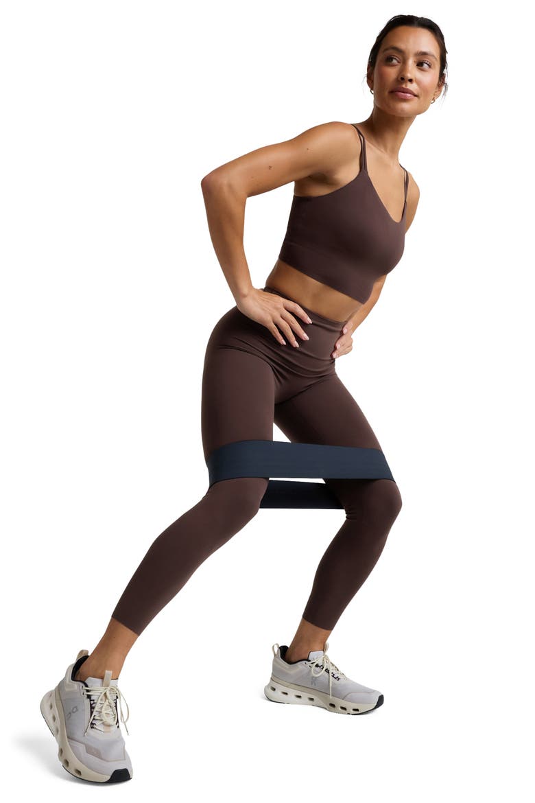 In the Zone High Waist Midi Leggings, Alternate, color, COCOA PLUM