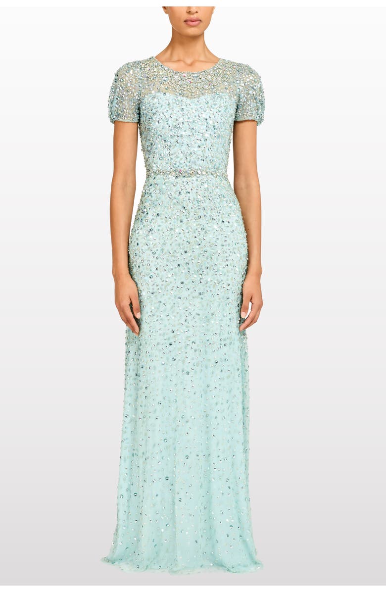 Jenny Packham Epoch Dress, Alternate, color, Crystal Aqua