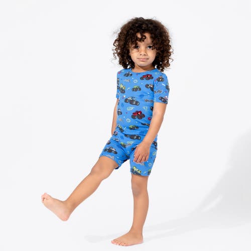 Bellabu Bear Blaze & Monster Kids 2-piece Short Sleeve & Shorts Pajama Set In Blaze And The Monster Machines