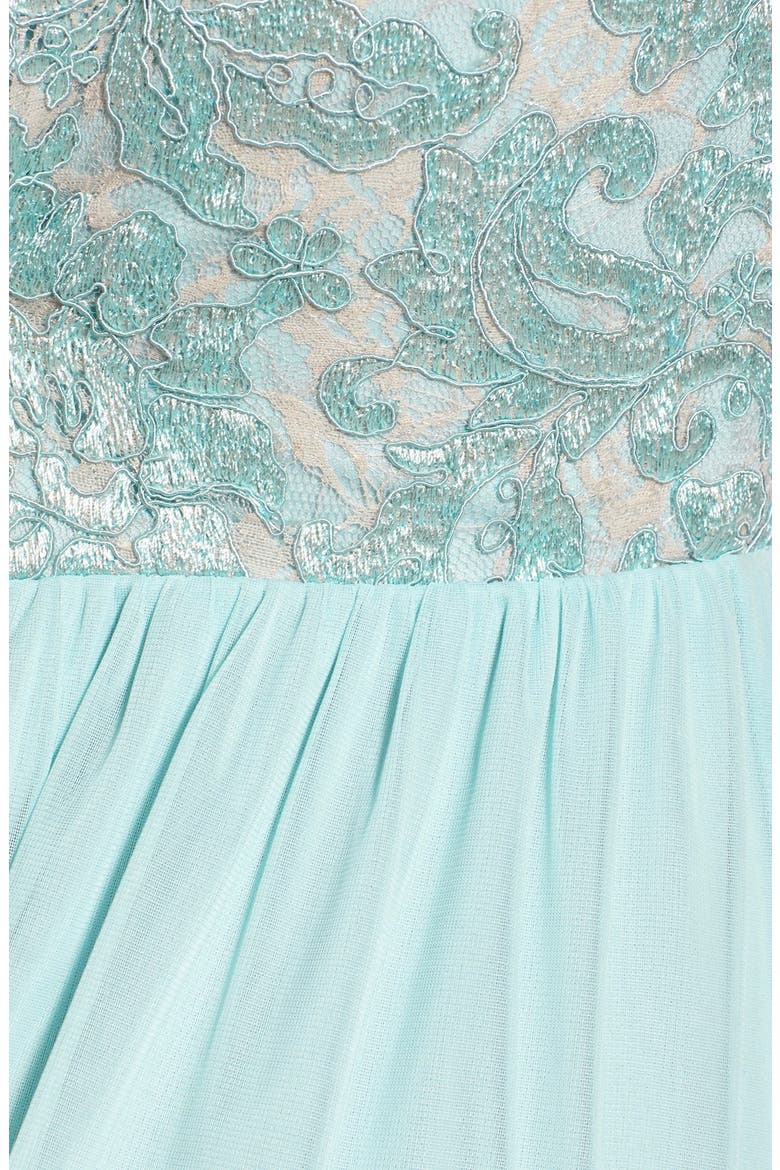 Lace Bodice Strapless Gown, Alternate, color, ANTIQUE BLUE
