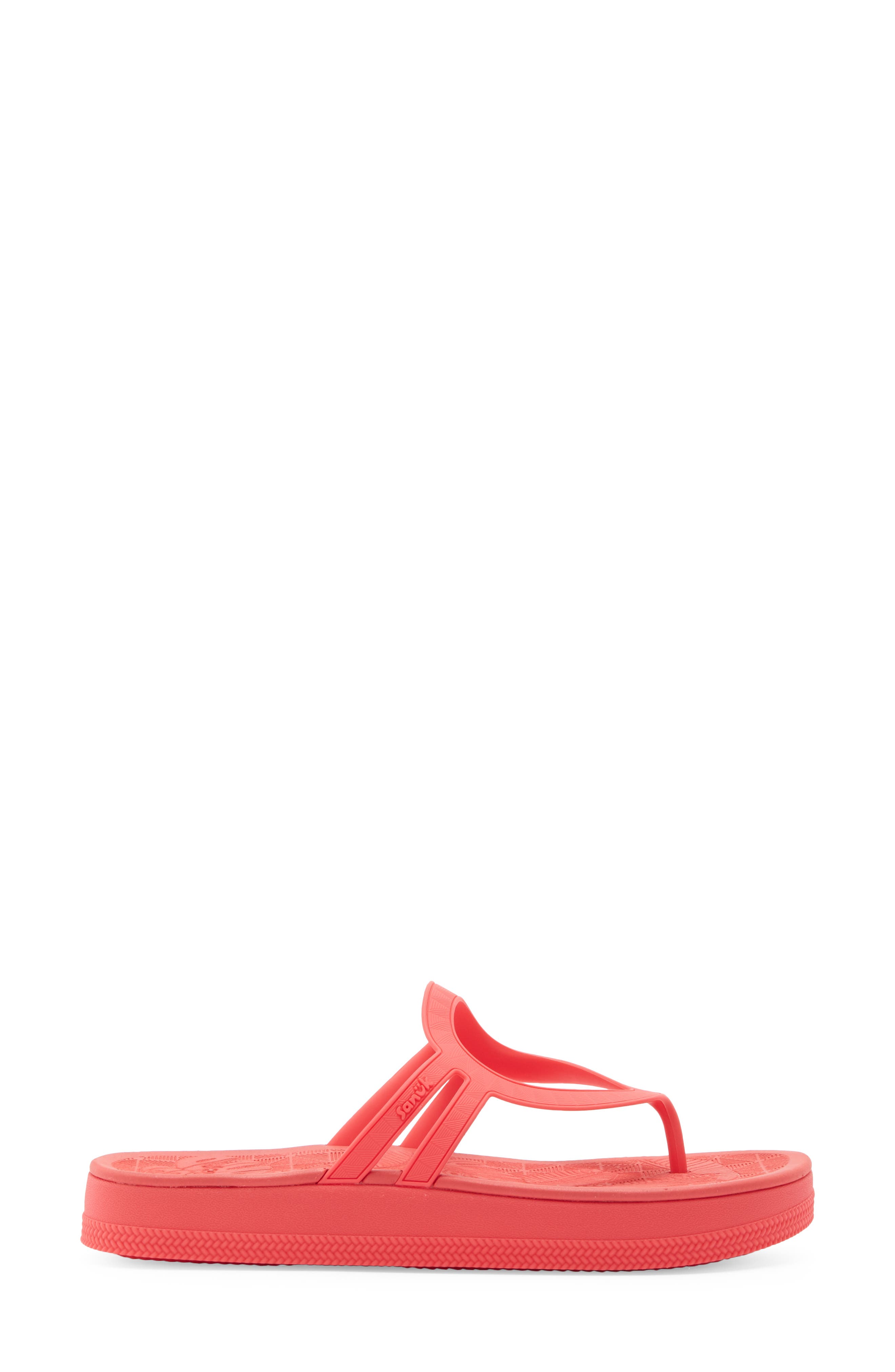 Sunshine Platform Flip Flop, Alternate, color, BITTERSWEET RED