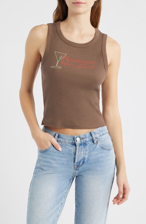 Manhattan Martini Cotton Graphic Tank