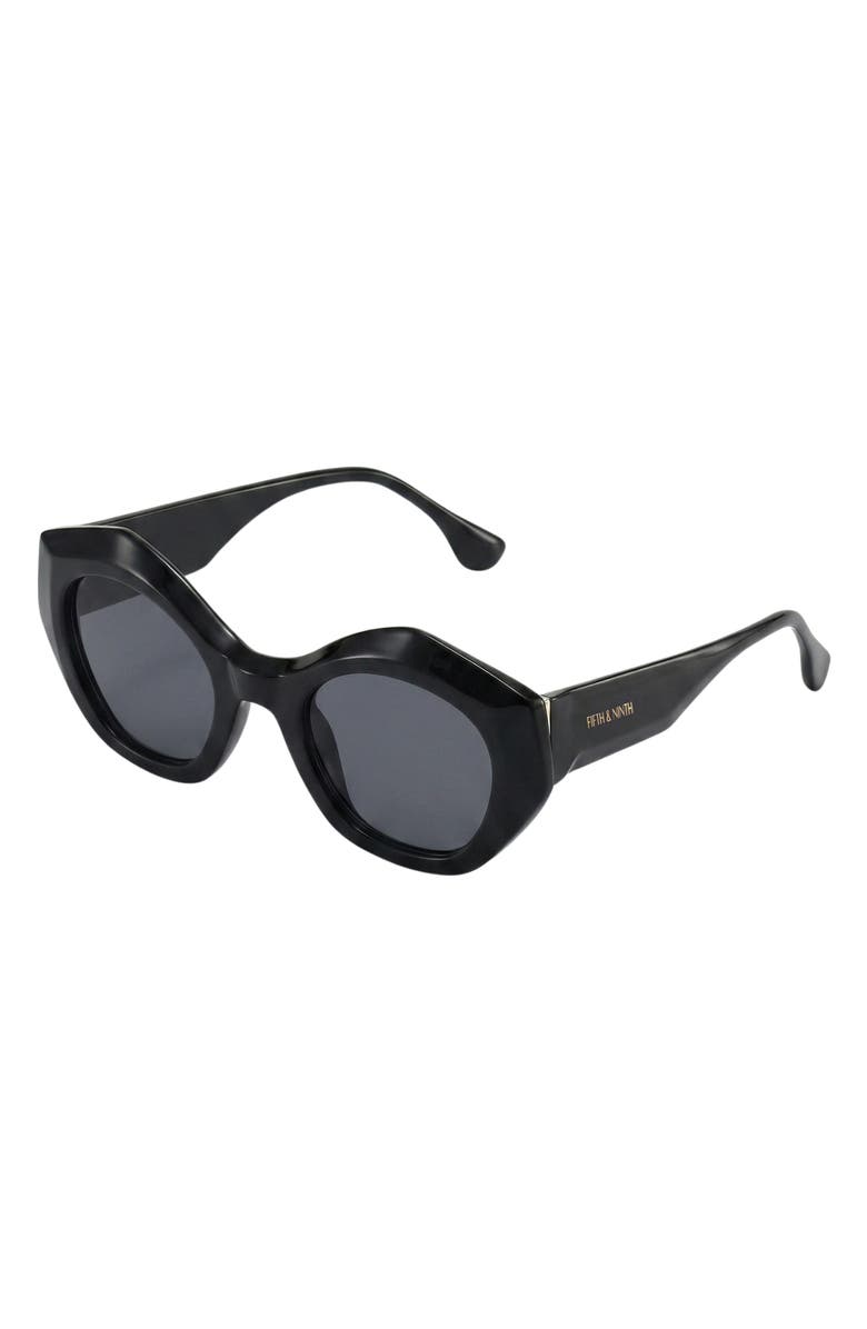 Fifth & Ninth Riven 50mm Small Geometric Sunglasses, Alternate, color,