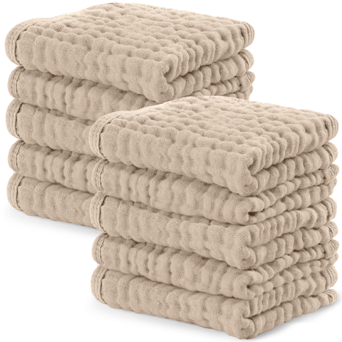 Muslin Washcloths - Pack of 10
