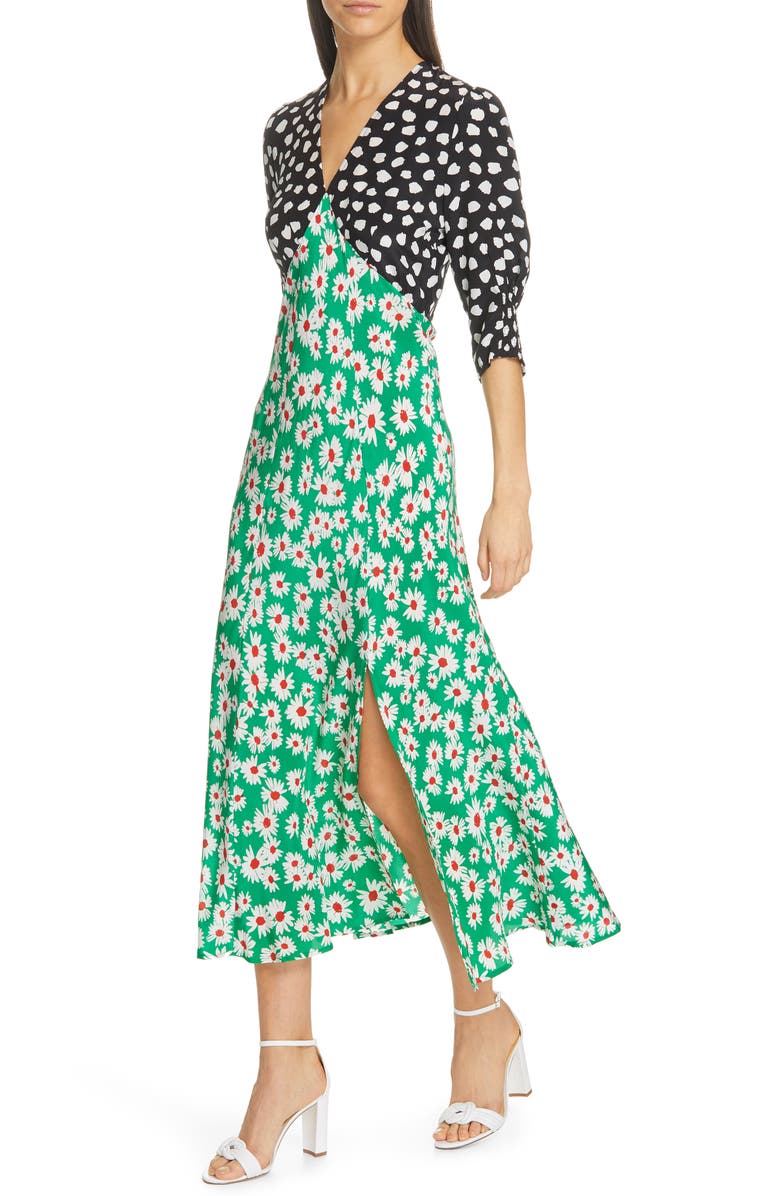 RIXO Marha Mixed Print Dress, Alternate, color, 