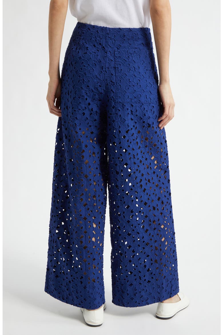 Lados Keidas Cotton Eyelet Pants, Alternate, color, DARK BLUE