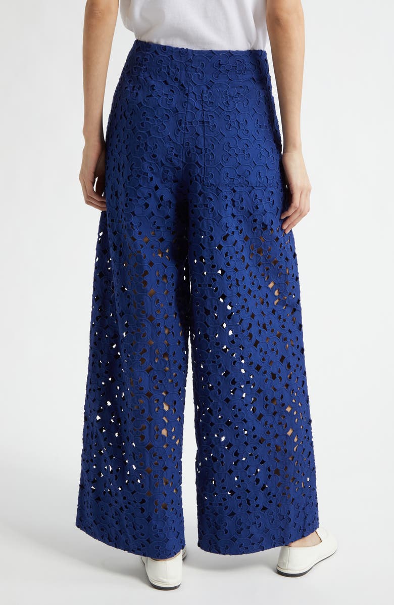 Marimekko Lados Keidas Cotton Eyelet Pants, Alternate, color, Dark Blue