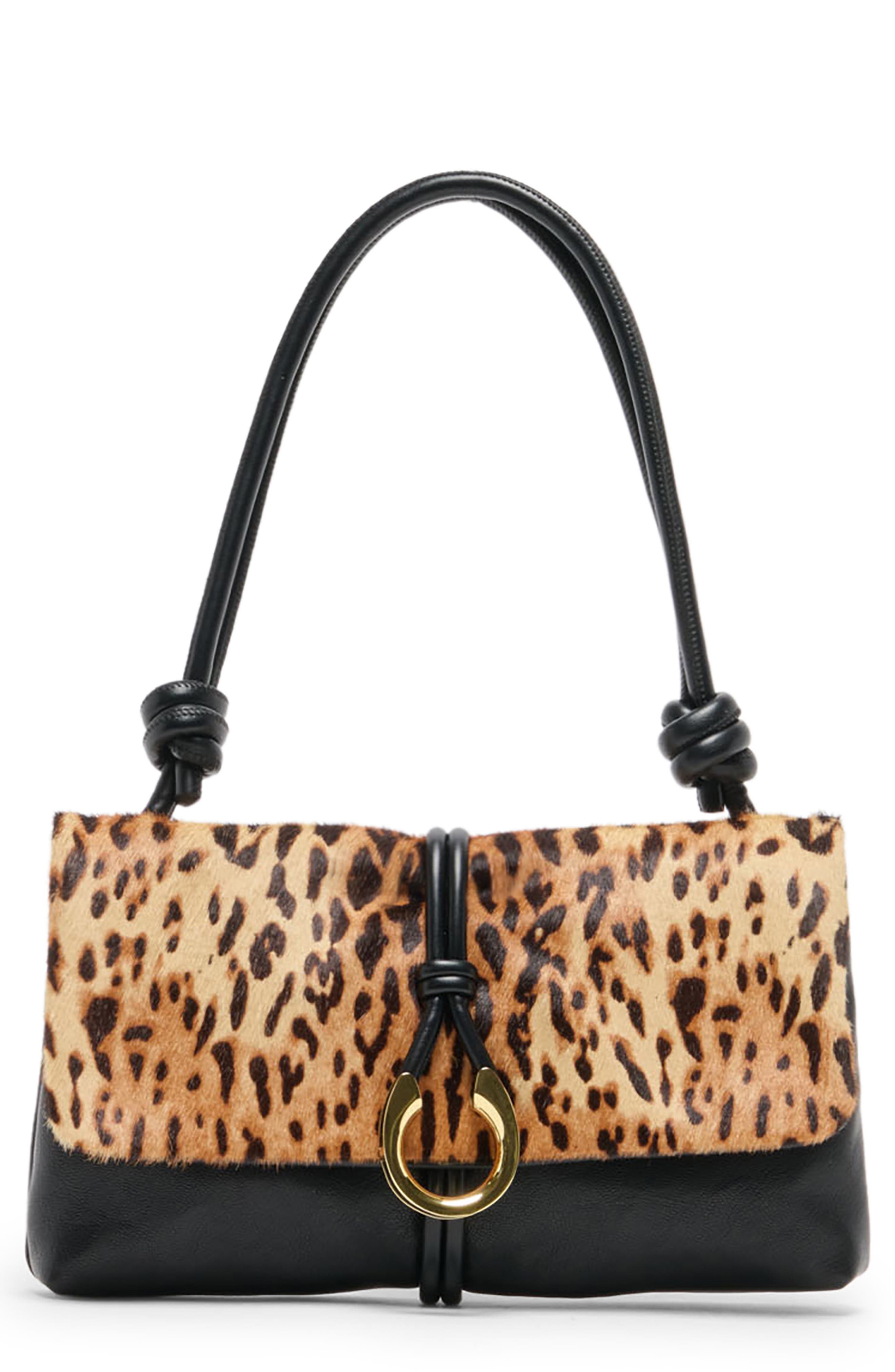 Amina Shoulder Bag, Main, color, BABY LEOPARD HAIRCALF