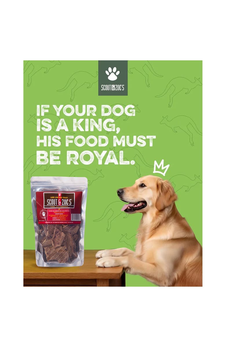 Scout & Zoe's Lamb Lung , 3oz Dog Treats, Freeze Dried, Single Ingredient, Alternate, color, Multicolored