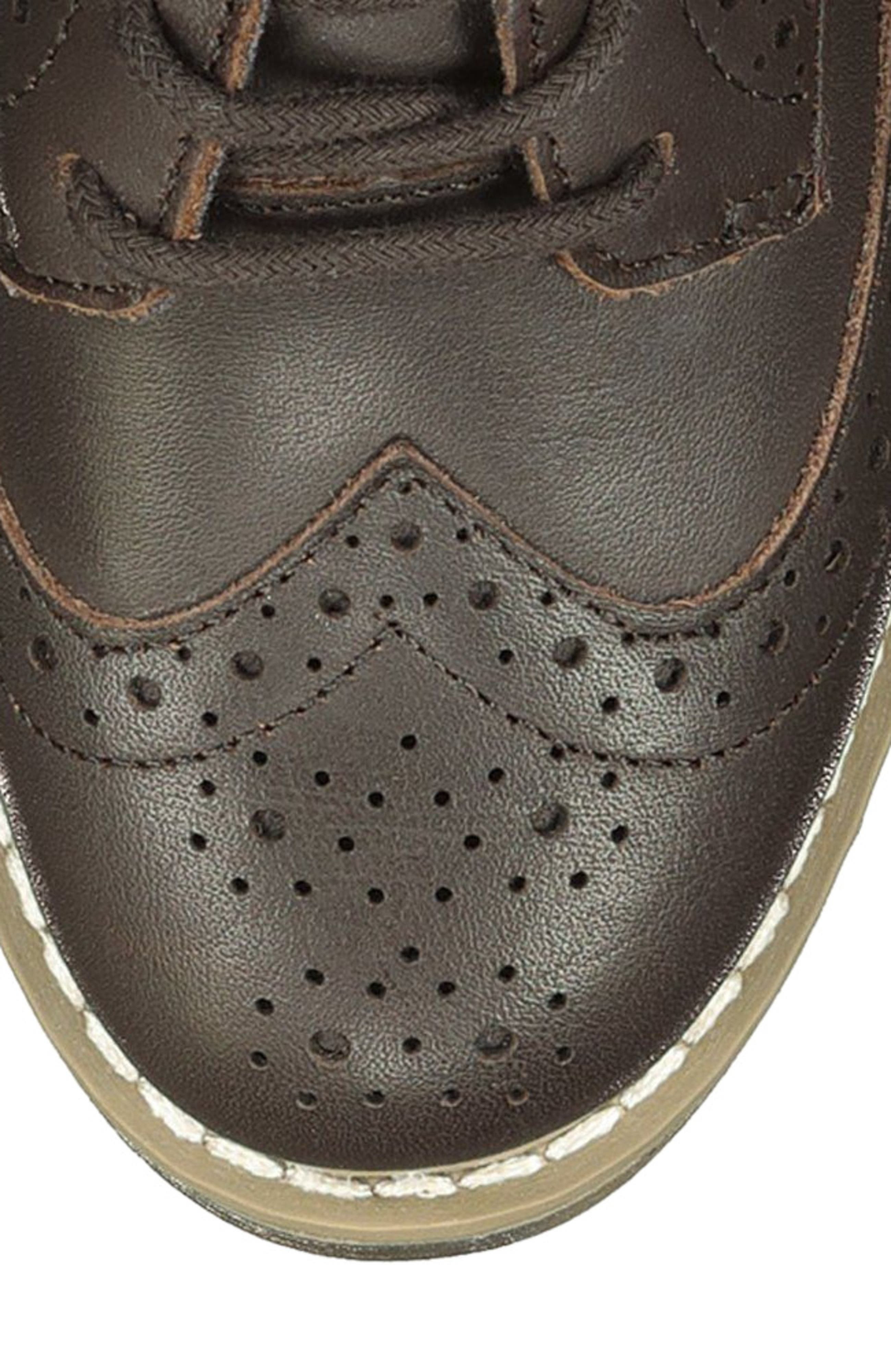 Hope & Henry Boys Leather Wingtip Oxford, Brown, Alternate, color, Brown
