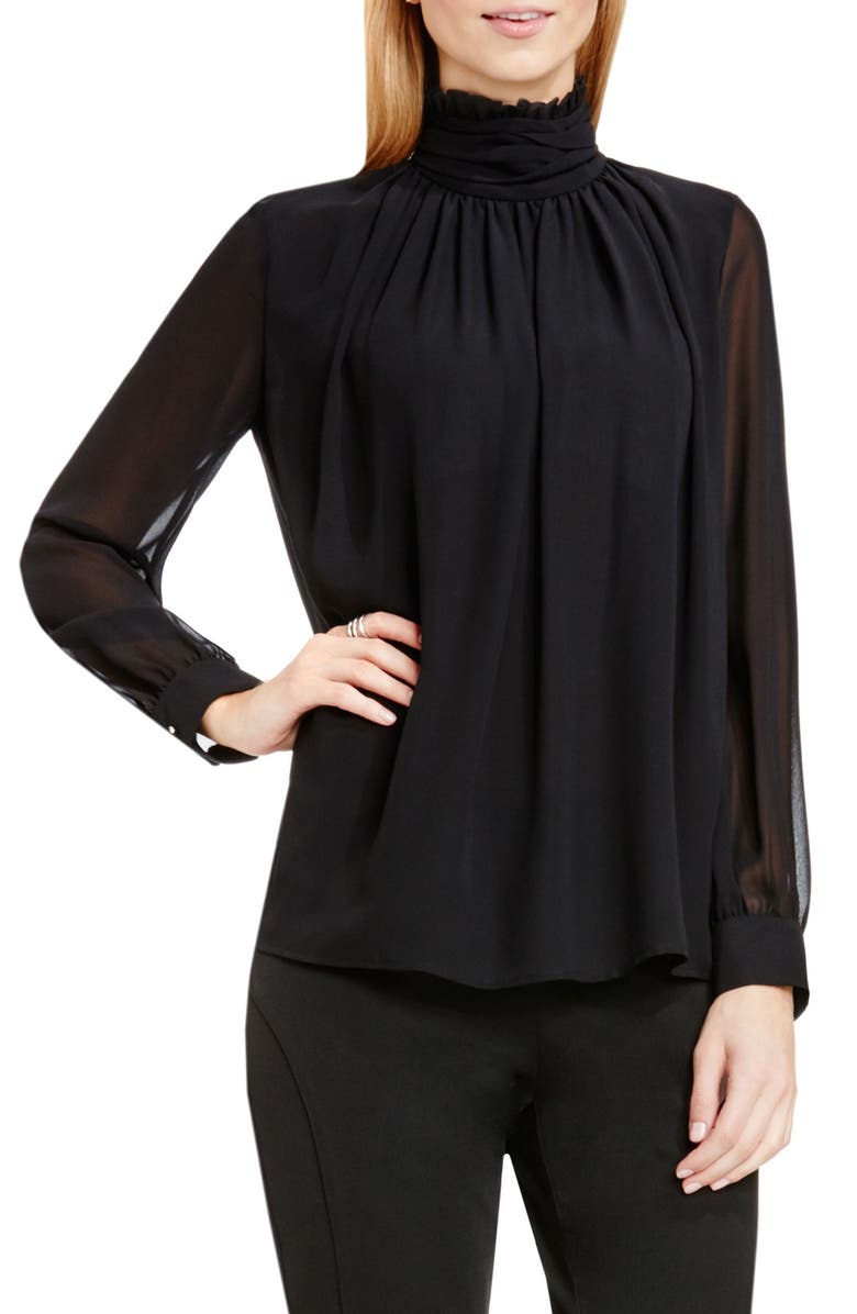 Vince Camuto Ruffle Collar Blouse, Main, color, 