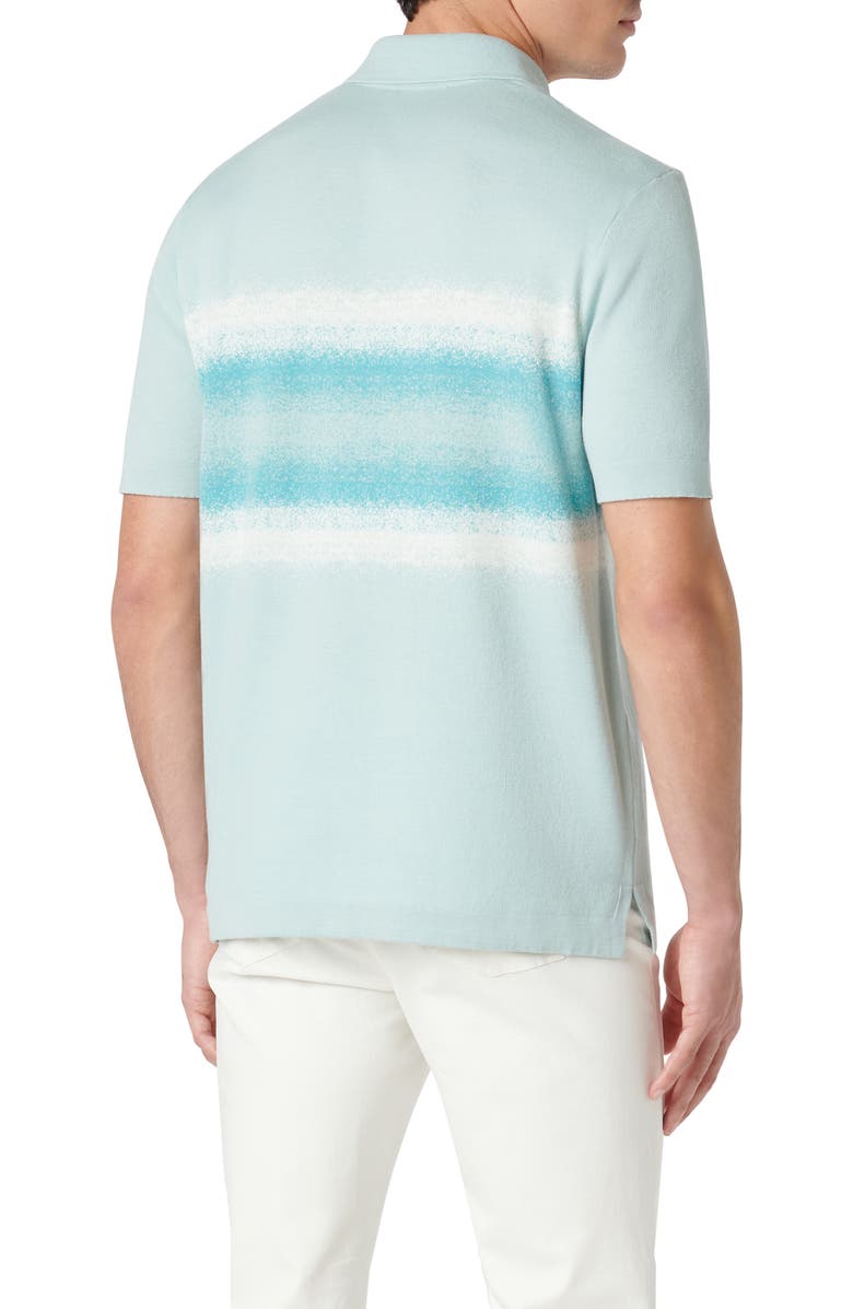 Bugatchi Cotton & Silk Polo, Alternate, color, Seafoam