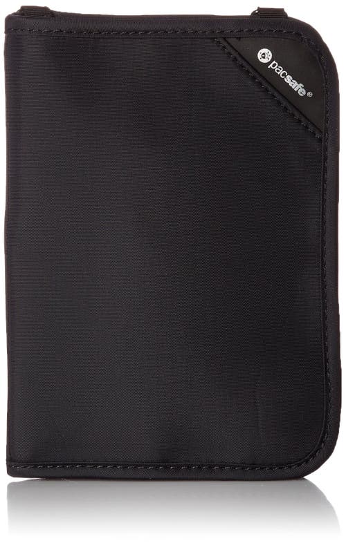 Pacsafe Rfidsafe V150 Anti Theft Rfid Blocking Compact Organiser In Black