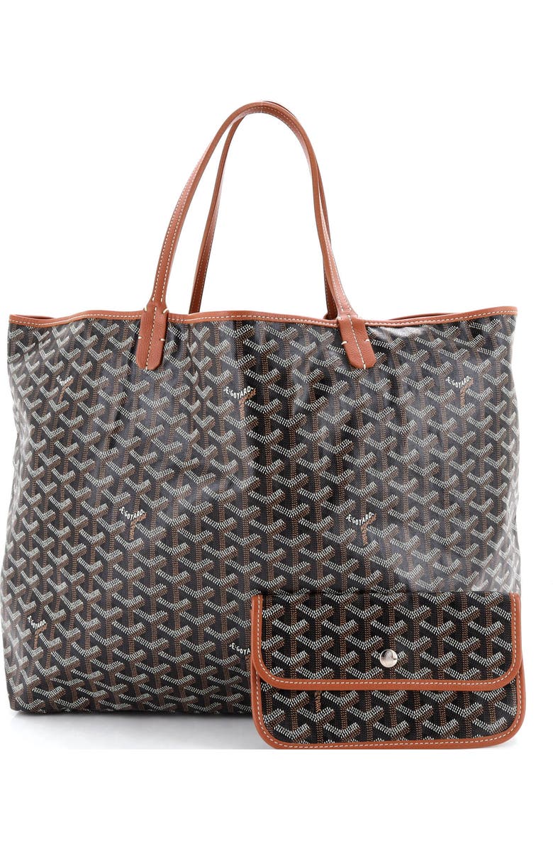 Pre-Owned Goyard Saint Louis Tote Coated Canvas GM, Alternate, color, Brown