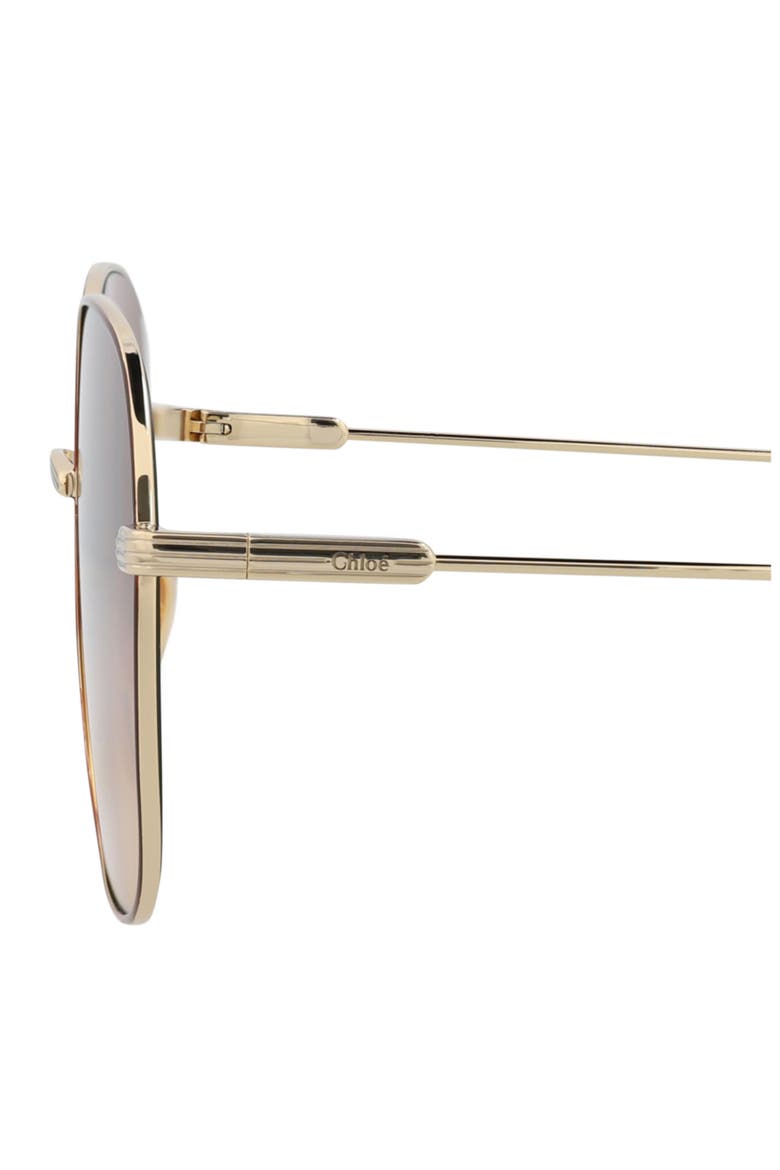 59mm Square Sunglasses, Alternate, color, GOLD GOLD BROWN