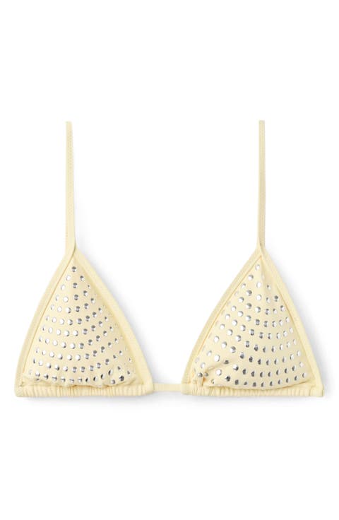 Studded Triangle Bikini Top