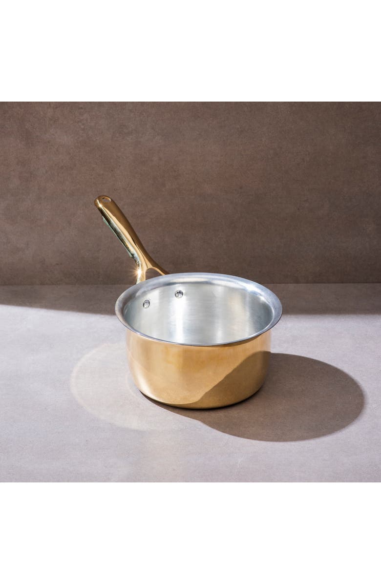 P-Tal Brass Saucepan with insulated handle, Main, color, Copper