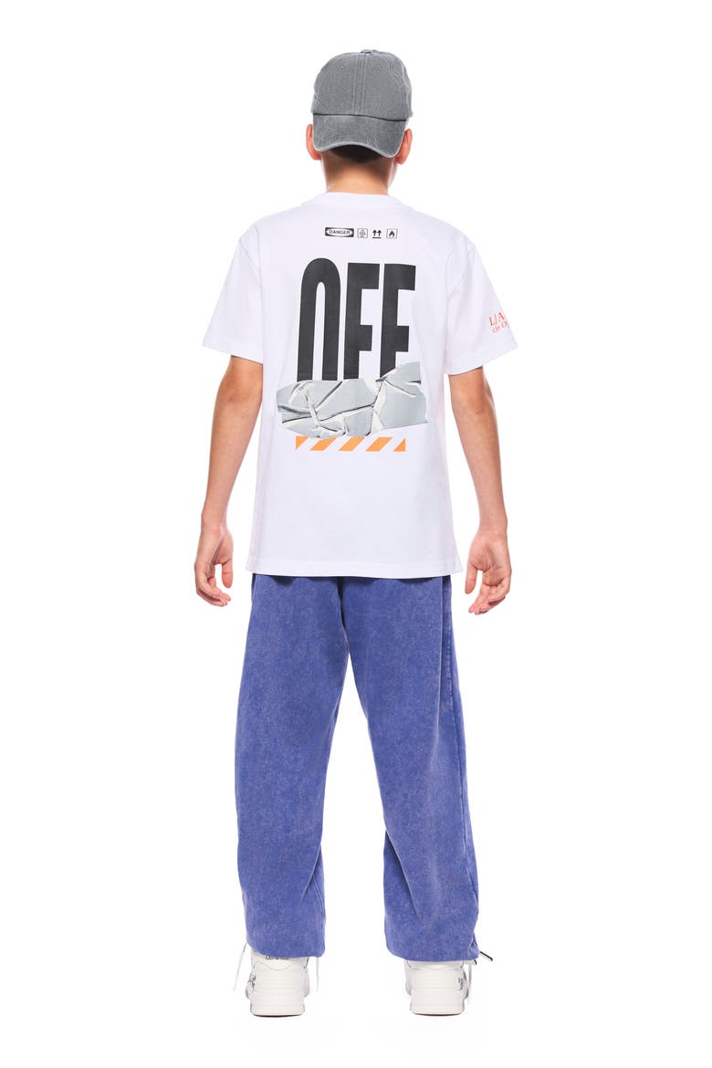 Kids' L./AB Cotton Graphic T-Shirt, Alternate, color, WHITE