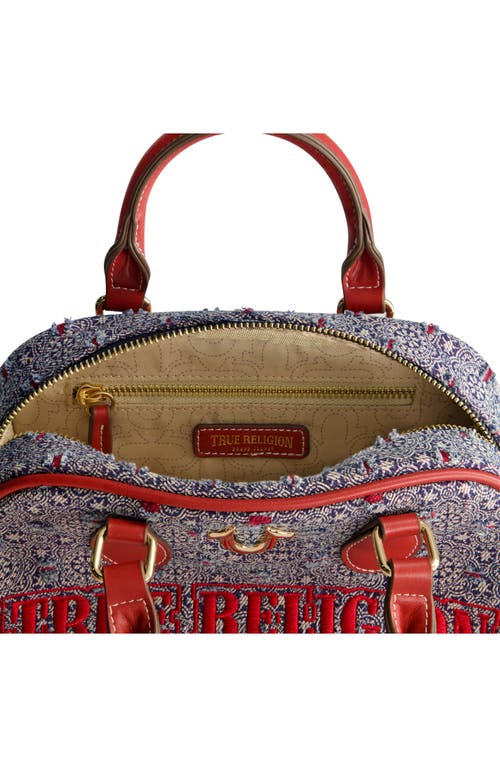 TRUE RELIGION TRUE RELIGION TILE DENIM MINI SATCHEL BAG